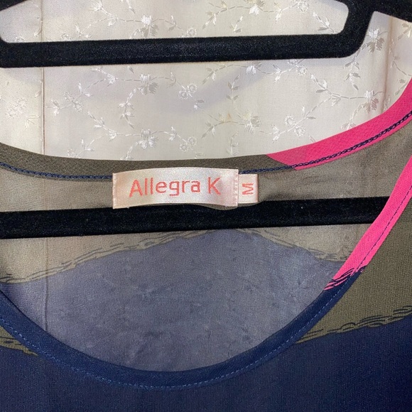 Allegra K sheer multi colored smock tunic sz M - Picture 3 of 4